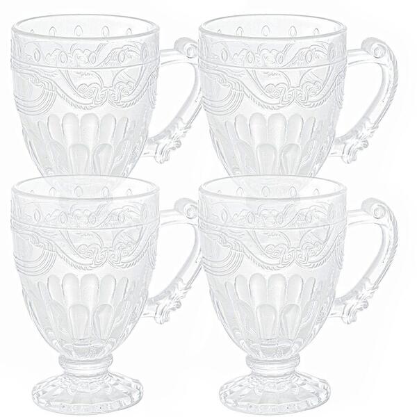 Jogo De Canecas Xícaras De Cristal Imperial Transparente 190m