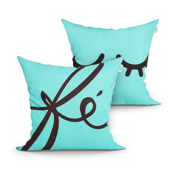 Jogo De Capa De Almofada Estampada Fé Tiffany Kit Com 2 Unida