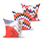 Jogo De Capa De Almofada Para Sofá Laranja Kit Com 3 Unidades