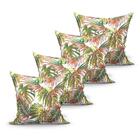 Jogo De Capa De Almofada Verde Estampada 4 Unidades 60cm X 60