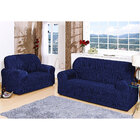 Jogo de Capa de Sofá Azul Com Elástico 3 e 2 Lugares