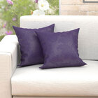 Jogo De Capas De Almofadas Roxa Jacquard 45cm X 45cm 2 Peças