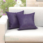 Jogo De Capas De Almofadas Roxa Jacquard 45cm X 45cm 2 Peças