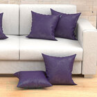 Jogo De Capas De Almofadas Roxa Jacquard 45cm X 45cm 2 Peças