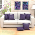 Jogo De Capas De Almofadas Roxa Jacquard 45cm X 45cm 2 Peças