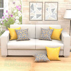 Jogo De Capas De Almofadas Triângulo Amarelo Composê 2 Unidad