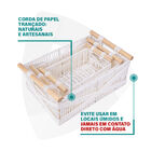 Jogo De Cestos Organizadores Corda Trançada Branco Artiko Art