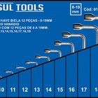 Jogo De Chave Biela De 8 À 19 Mm Com 12 Peças R010249 Riosul
