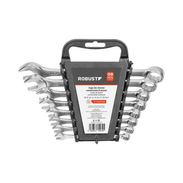 Jogo De Chave Combinada 8 Peças 8 A 19 Robust