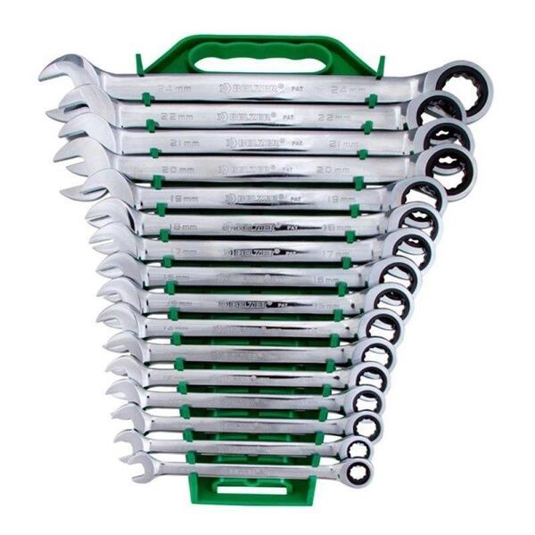 Jogo De Chave Combinada Com Catraca Com 16 Peças 9416bj Belzer