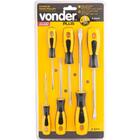 Jogo De Chave De Fenda E Phillips De Aço Cromo Vanádio Com 06