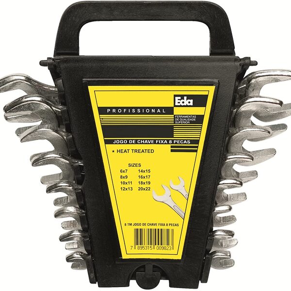Jogo de Chave Fixa Com 8 Pçs 8 TM Eda