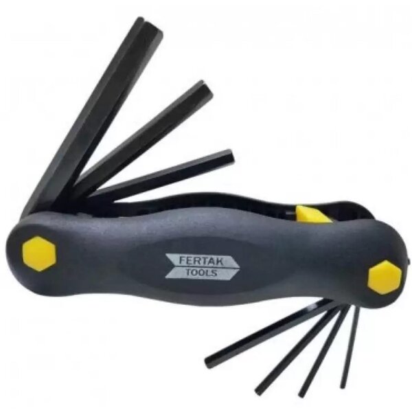 Jogo De Chave Hexagonal Canivete 7 Peças- Fertak