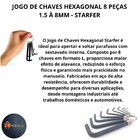 Jogo De Chaves Allen Hexagonal 8pçs 1.5 Á 8mm Starfer