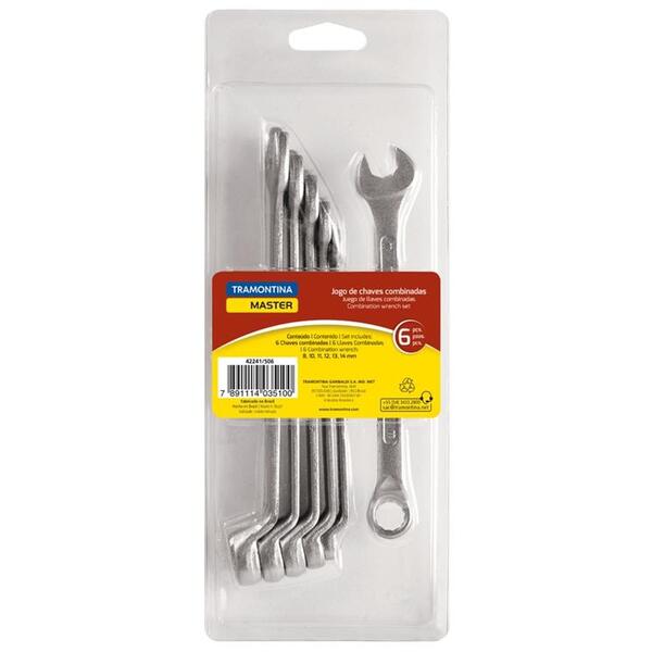 Jogo De Chaves Combinadas Com Pescoco 6 Pecas Forjadas Em Aco