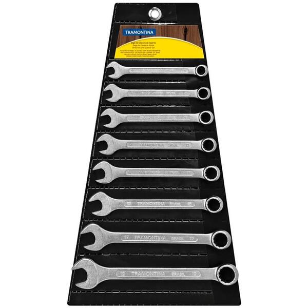 Jogo De Chaves Combinadas Pescoco Curto 8 Pecas Corpo Em Aco