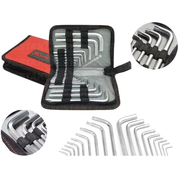 Jogo De Chaves Hexagonais 1.5 - 10mm E Torx T10 - T50 Mtx