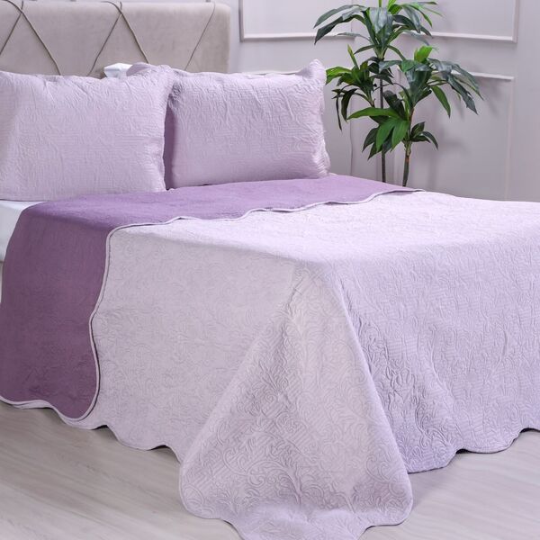 Jogo De Cobre Leito Casal Ultra Lisse Bene Casa Rosa Un