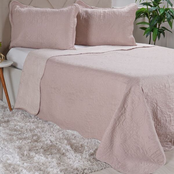 Jogo De Cobre Leito King Ultra Lisse Bene Casa Rosa Un