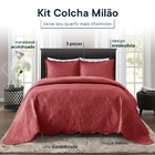 Jogo de Colcha 3 peças Casal Milão Color Art Corttex 150 fios