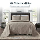 Jogo de Colcha 3 peças Casal Milão Color Art Corttex 150 fios