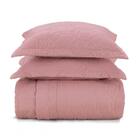 Jogo De Colcha 3 Peças Liss Rosa Queen
