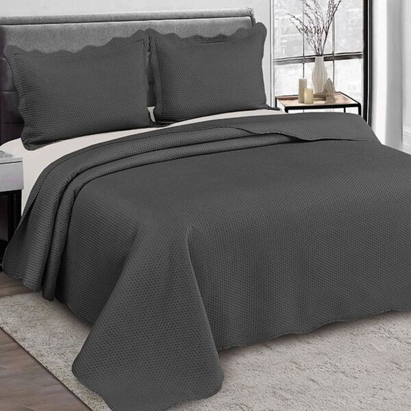 Jogo De Colcha Bullet Solteiro Camesa Cinza Un