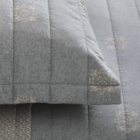 Jogo De Colcha Casal Buddemeyer Art Decó Cinza Casal