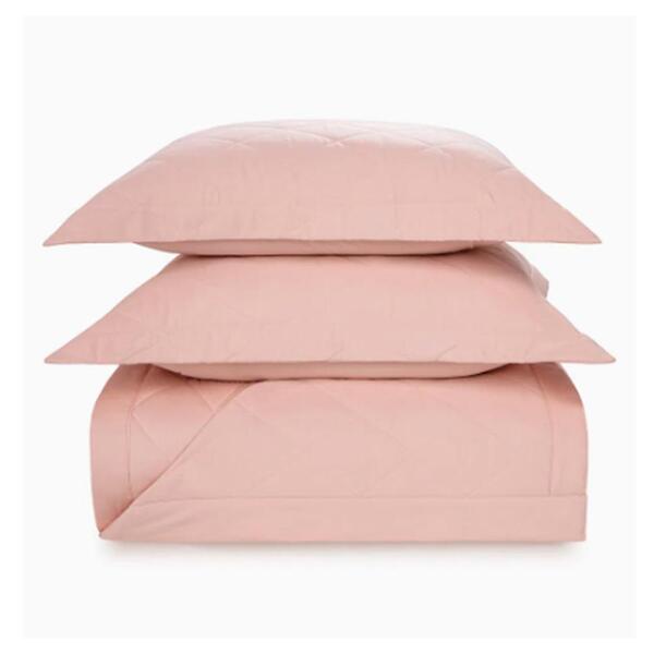 Jogo De Colcha Casal Com 03 Peças Domos Rosa - Karsten
