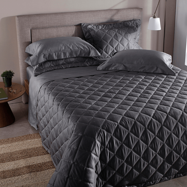 Jogo De Colcha Casal King Buddemeyer Luxus Lucca Iii Carbono