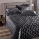 Jogo De Colcha Casal Queen Buddemeyer Luxus Lucca Iii Carbono