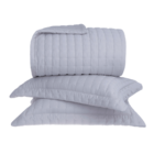 Jogo De Colcha Casal Queen Buddemeyer Luxus Pois Cinza Dust Q