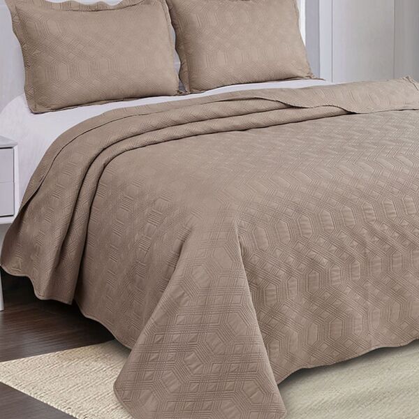 Jogo De Colcha Duque Casal Camesa Bege Un