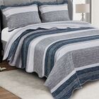 Jogo De Colcha Evolution Patchwork King Camesa Cinza Un