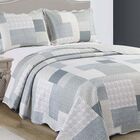 Jogo De Colcha Evolution Patchwork Solteiro Camesa Cinza Un