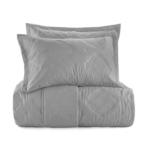 Jogo De Colcha Florença Casal Altenburg Cinza Un