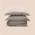 Jogo De Colcha King Altenburg Haus Cetim 600 Fios Aura Cinza