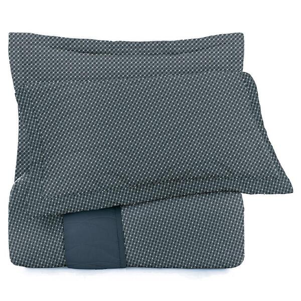 Jogo De Colcha King Altenburg Toque Acetinado Slim Azul