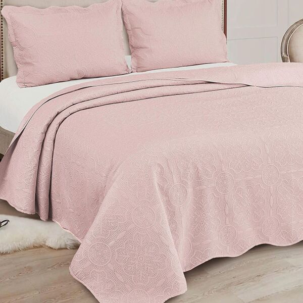 Jogo De Colcha Marrocos Casal Camesa Rosa Un