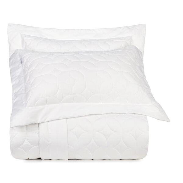 Jogo De Colcha Queen Altenburg Cetim 300 Fios Heritage Branco