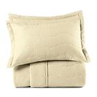 Jogo De Colcha Queen Altenburg Malha Fio Penteado Bege Noale