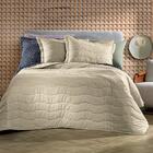 Jogo De Colcha Queen Altenburg Malha Fio Penteado Bege Noale