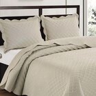 Jogo De Colcha Queen Camesa Ilusion Orla - Bege - Queen