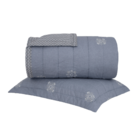 Jogo De Colcha Solteiro Buddemeyer Art Decó Azul Solteiro