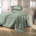 Jogo De Colcha Super King Altenburg Cetim 300 Fios Verde