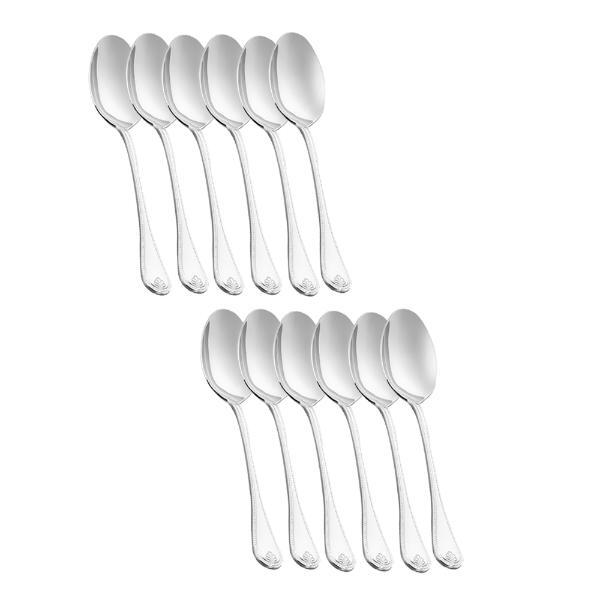 Jogo De Colher Sobremesa Em Aço Inox Wolff Chris 12 Peças