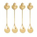 Jogo De Colheres Para Cha 4 Peças Inox Key Dourado - Rojemac