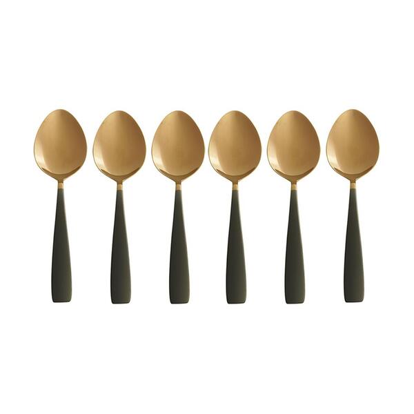 Jogo De Colheres Para Chá Em Inox Wolff Pisa 6 Peças Rosé Gol