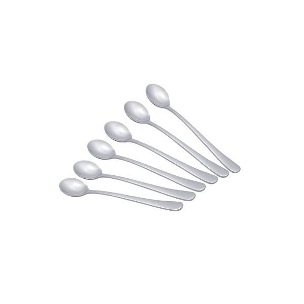 Jogo De Colheres Para Cocktail Prata Wolff Lugano 6 Peças