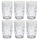 Jogo De Copo Vidro Diamond 350ml  Alto 6 Unidades - Água, Suc